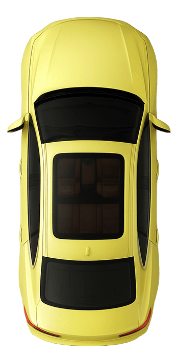 Yellow Car Top View